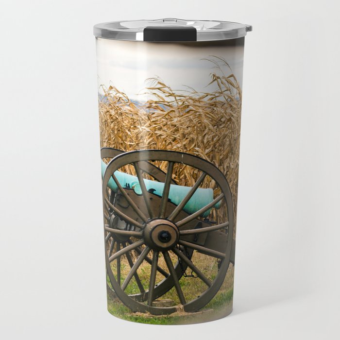 Cannon amongst the Corn Antietam National Battlefield Civil War Battleground Maryland Travel Mug