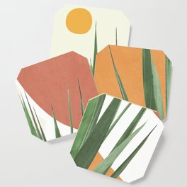 Abstract Agave Plant Coaster