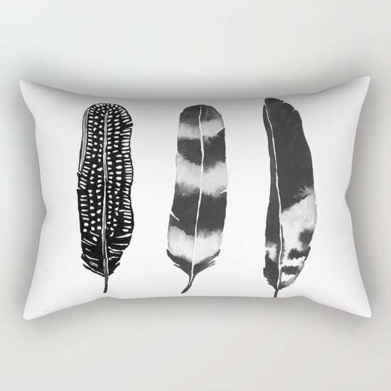 Dark Feather Rectangular Pillow