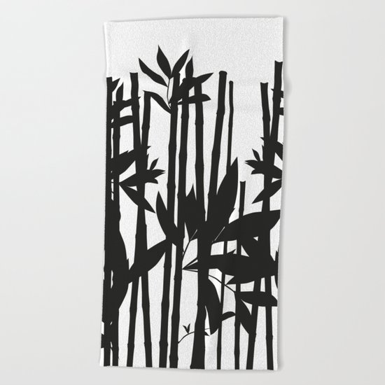 Black Bamboo Beach Towel