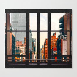 New York City Window #2-Surreal View Collage Canvas Print