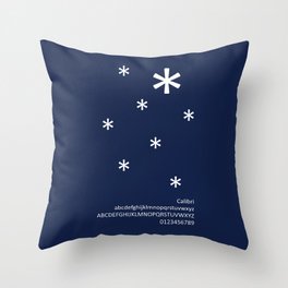 SNOW - FontLove - CHRISTMAS EDITION Throw Pillow