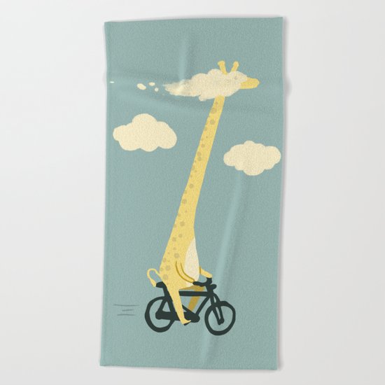 Head in the cloud Beach Towel