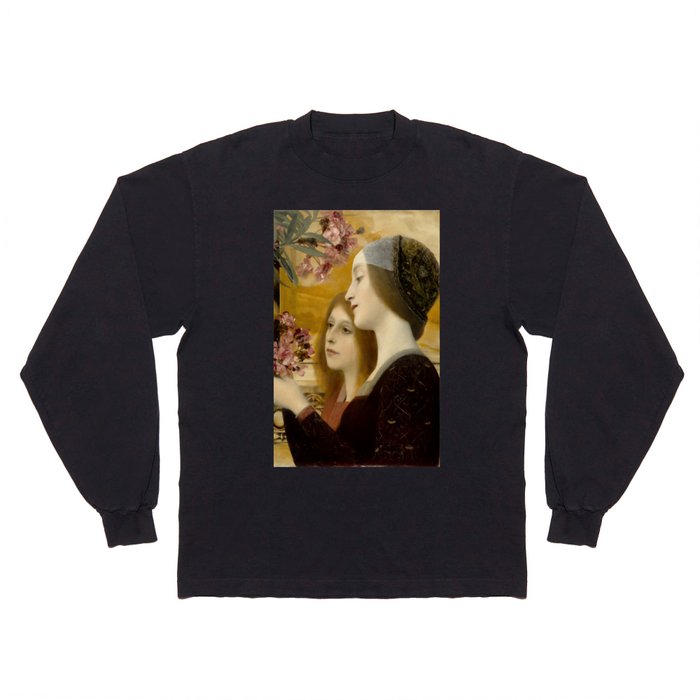 Gustav Klimt "Two Girls With An Oleander" Long Sleeve T Shirt