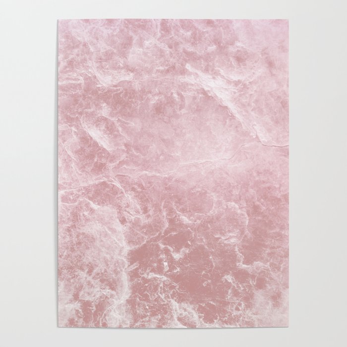 Enigmatic Blush Pink Marble #1 #decor #art #society6 Poster