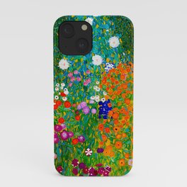 Gustav Klimt - Flower Garden iPhone Case | Artnouveau, Gustavklimt, Nature, Bauerngarten, Oil, Painting, Sunflowers, Vintage, Flowers, Klimt 