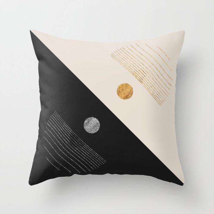 abstract image of the sun - moon Throw Pillow