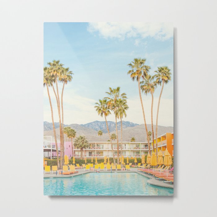 Palm Springs Pool Metal Print