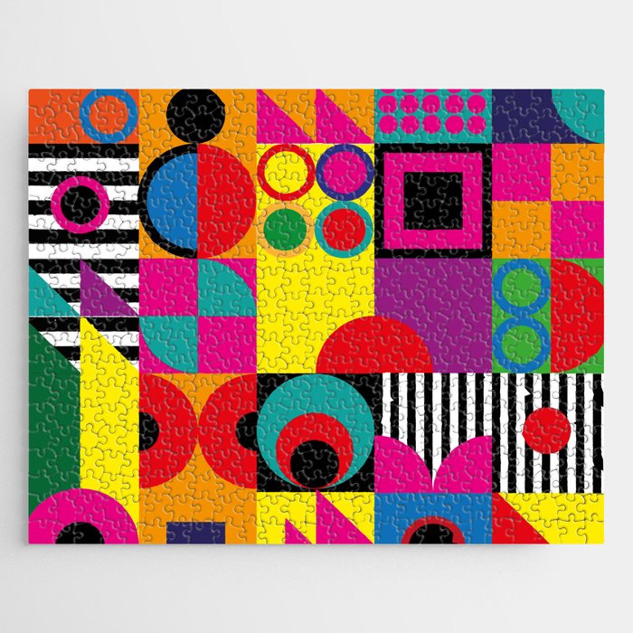 Abstract Colorful Geometric Pattern Jigsaw Puzzle