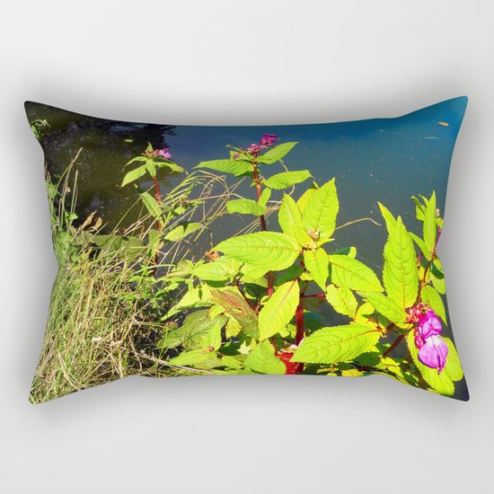 End of summer at the pond Rectangular Pillow
