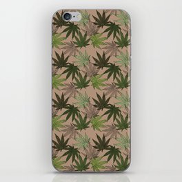 cannabis weed marihuana leaves botanical plants brown iPhone Skin