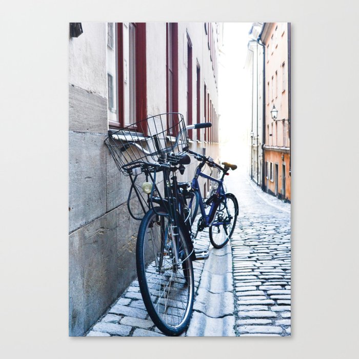 Black bikes Canvas Print