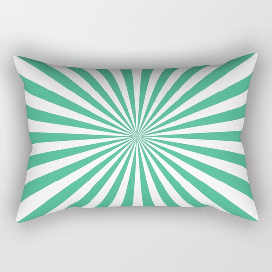 Starburst (Mint/White) Rectangular Pillow