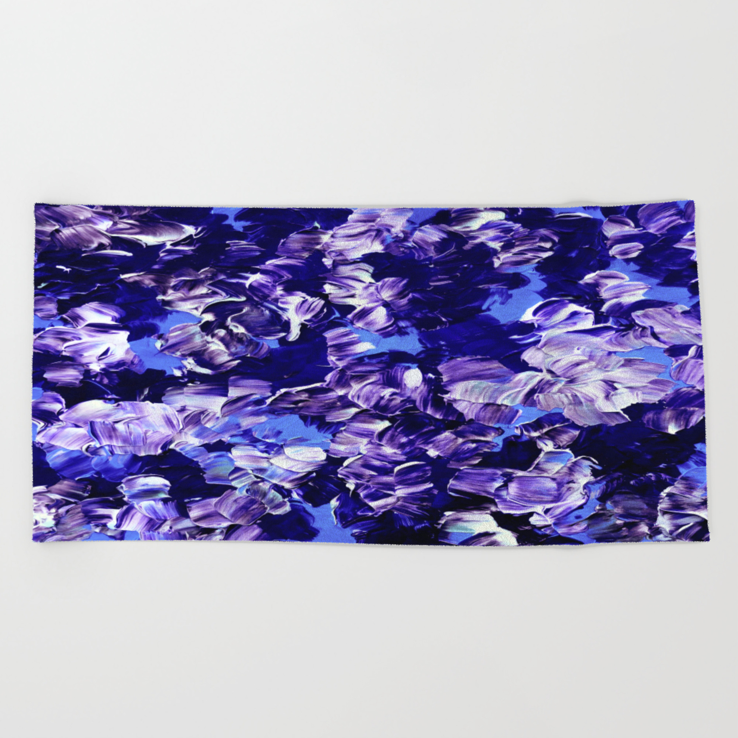 Floral Fantasy 2 Bold Blue Lavender Purple Abstract Flowers