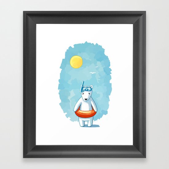 Polar Beach Framed Art Print