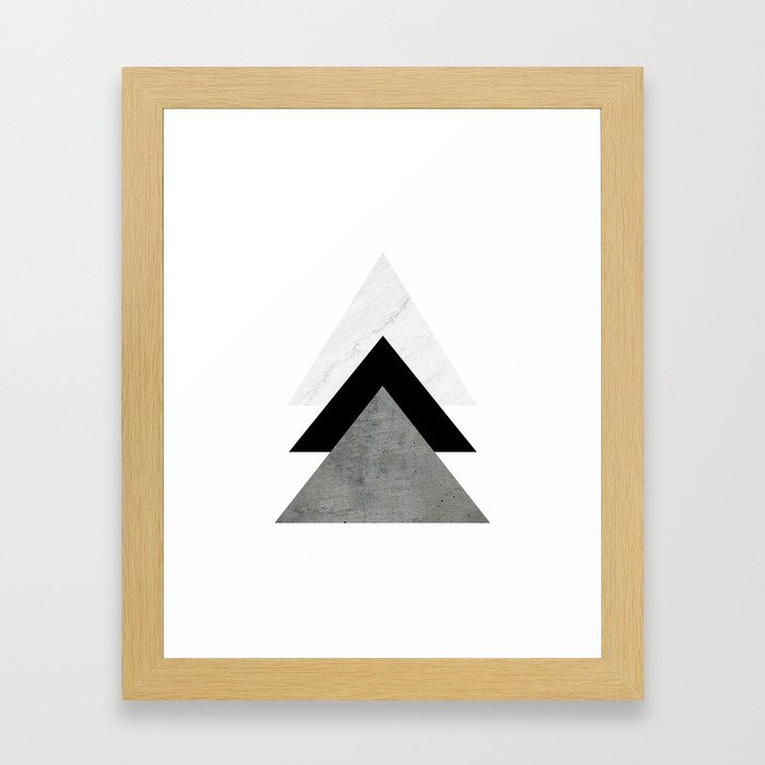 Arrows Monochrome Collage Framed Art Print