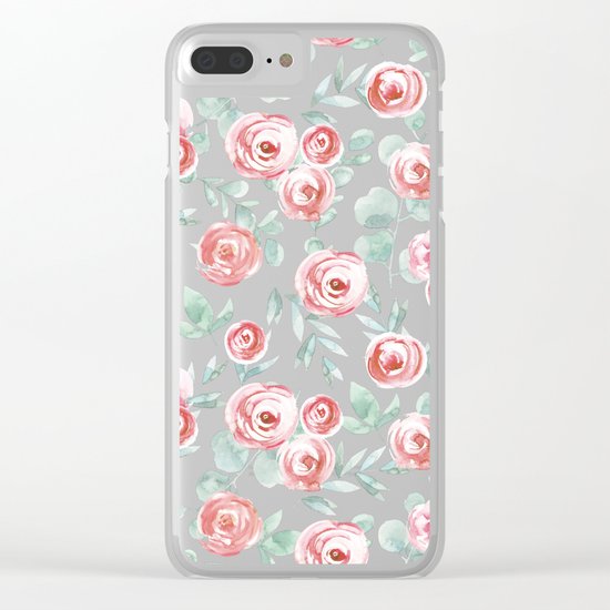 Red Roses Clear iPhone Case