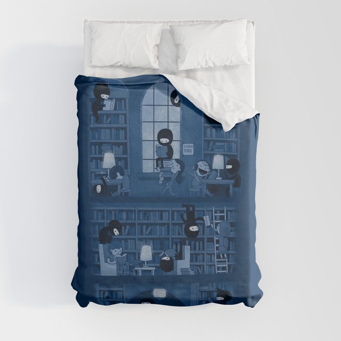 Silence in the Library Duvet Cover