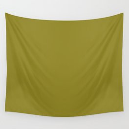 Retro 70s moss green solid Wall Tapestry