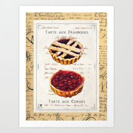 Pastries-Tartes Art Print