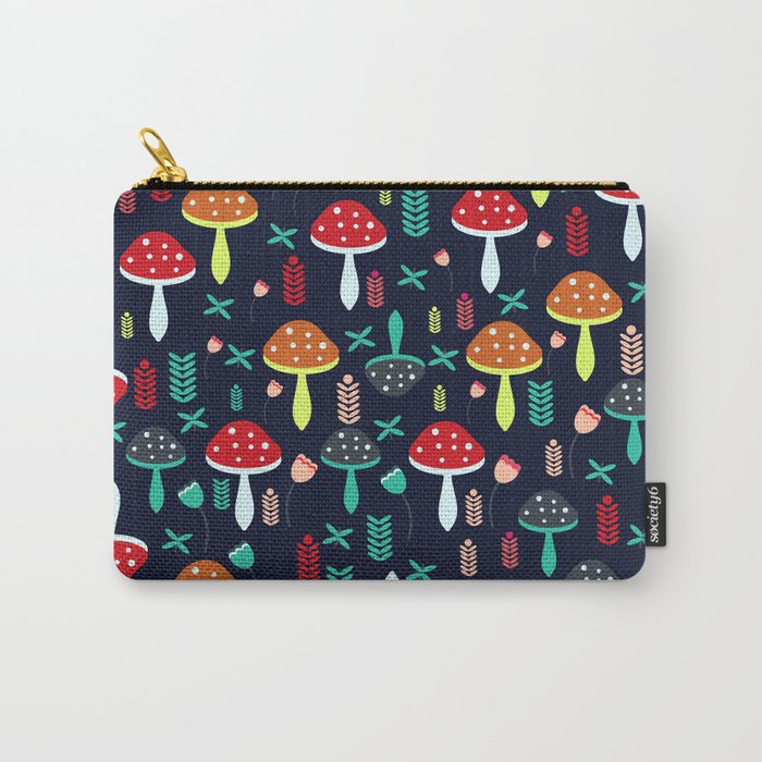 Multicolored mushrooms Carry-All Pouch
