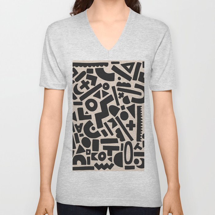 Shapes And Objects 001 V Neck T Shirt