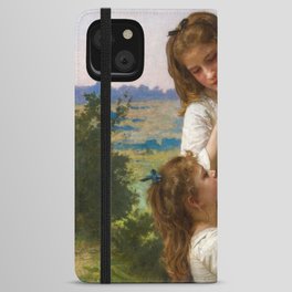 At The Fountain by William Adolphe Bouguereau iPhone Wallet Case
