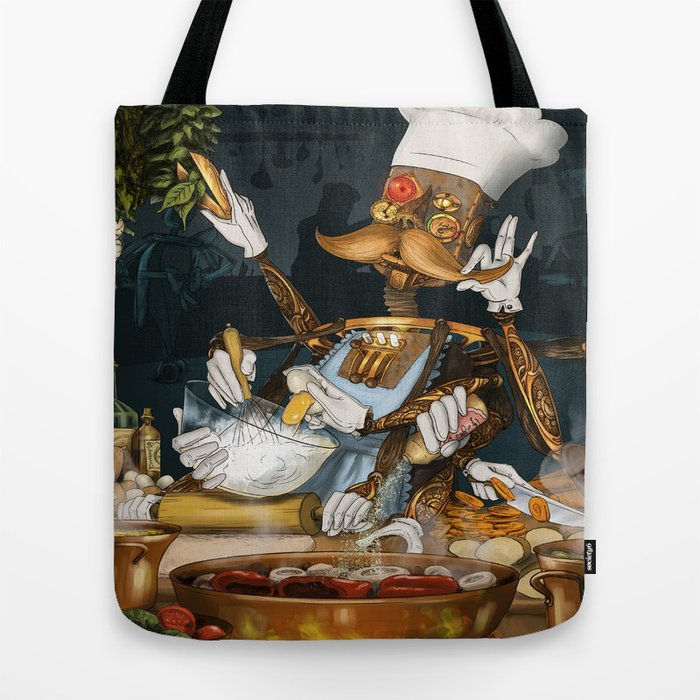 Robot Chef Tote Bag By Mariamahar Society6