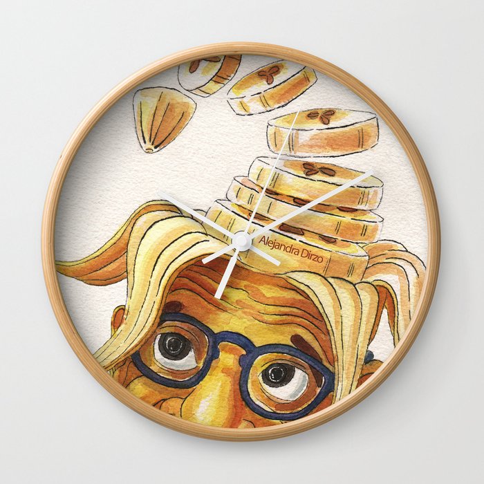 Woody Allen: 7 slices of banana Wall Clock