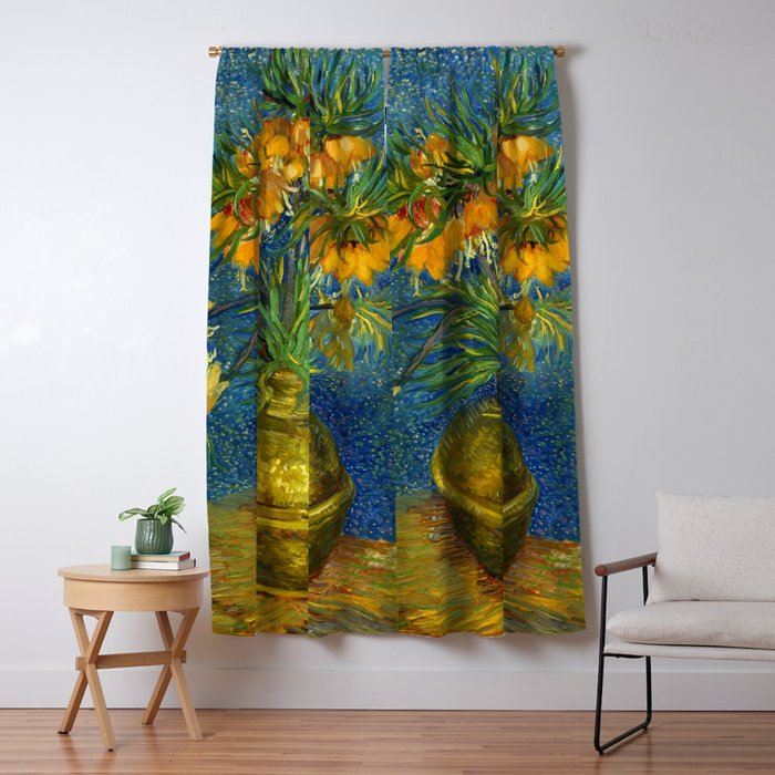 Vincent Van Gogh Imperial Fritillaries In A Copper Vase Blackout
