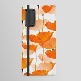 Orange Poppies On A White Background #decor #society6 #buyart Android Wallet Case