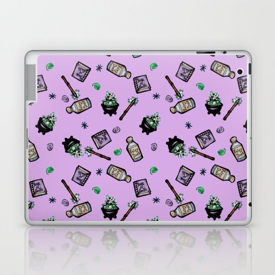 Purple Witches Brew & Fairy Dust Pattern Laptop & iPad Skin