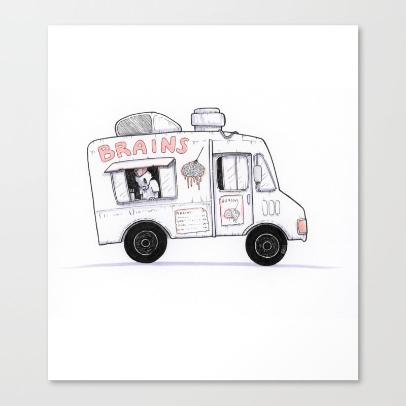 Zombie Food Truck Canvas Print By Pish Posh Society6 Zombie Food Truck Canvas Print By Pish Posh Society6