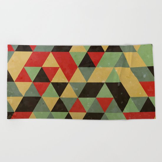 Retro Pattern Beach Towel