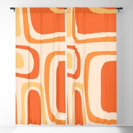 Palm Springs Midcentury Modern Abstract in Light Orange Tangerine Tones  Blackout Curtain