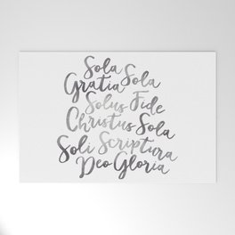 The Five Solas in Gray Welcome Mat