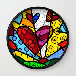 Love Circle - Romero Britto Wall Clock