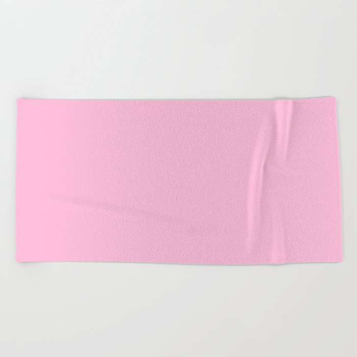 From The Crayon Box – Cotton Candy Pink - Pastel Pink Solid Color Beach Towel