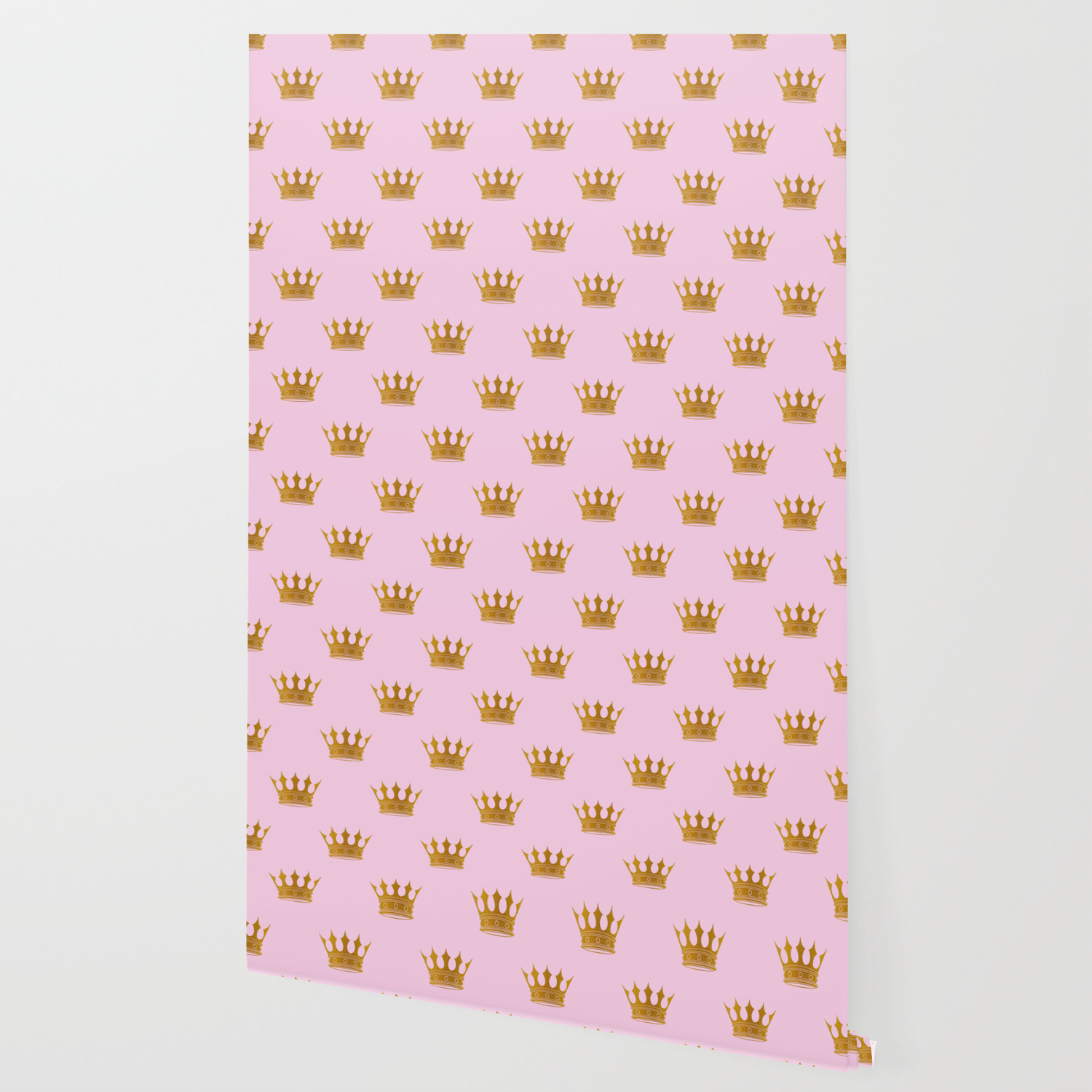 Princess Charlotte Rose Pink With Gold Crowns Wallpaper By