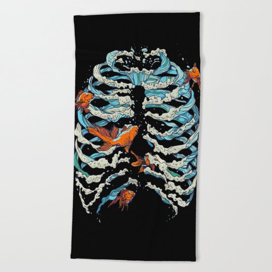 FISH BONE Beach Towel