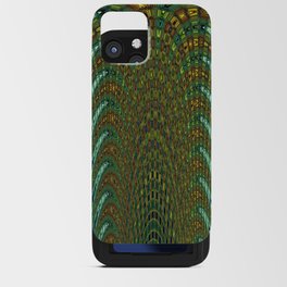 Green Check Abstraction Pattern iPhone Card Case