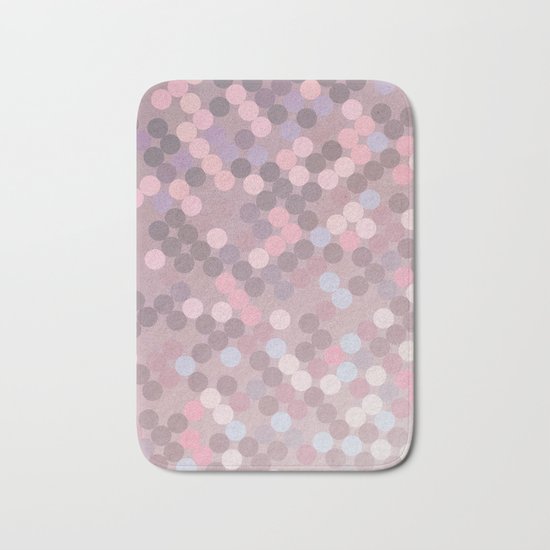 Polka Dots Geometry Bath Mat