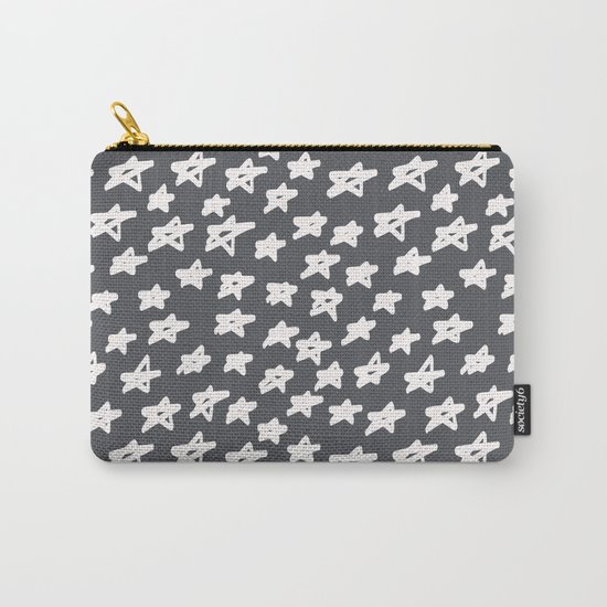 Stars on grey background Carry-All Pouch