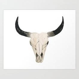 Desert Cow Skull Art Print