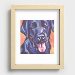 The happy Black Lab Love of My Life -your Labrador dog keeps you smiling! Recessed Framed Print