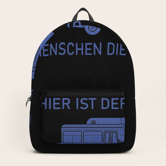 lustige Bus Sprüche Busfahrer Backpack by HBfunshirts Society6