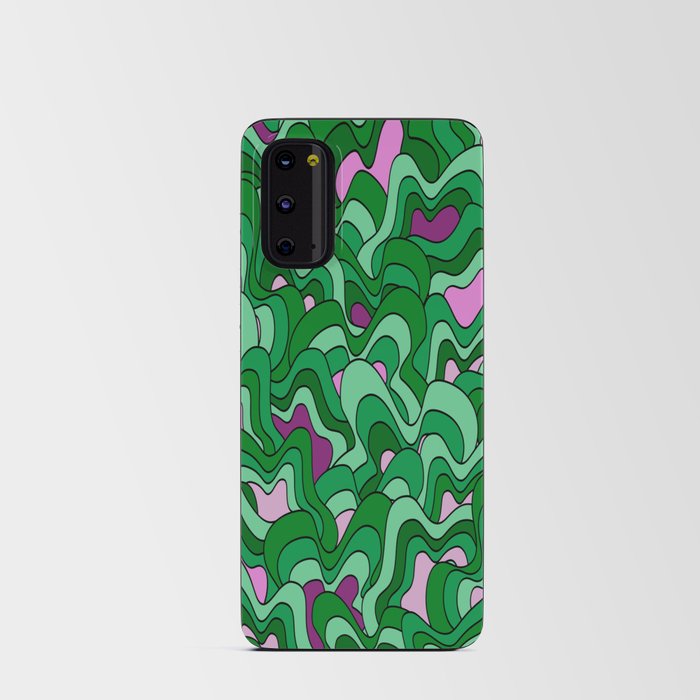 Abstract pattern - green, purple and pink. Android Card Case