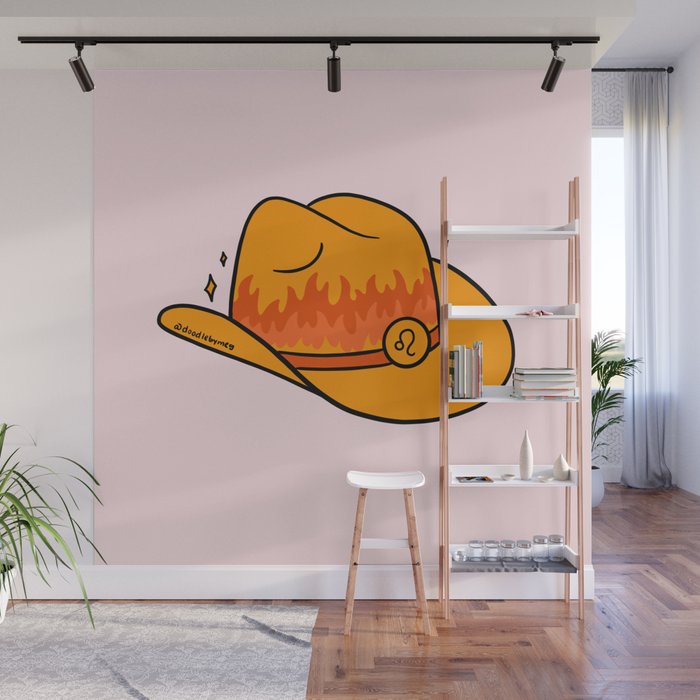 Leo Cowboy Hat Wall Mural