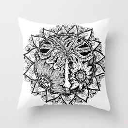 The tree of Life in B/W Throw Pillow