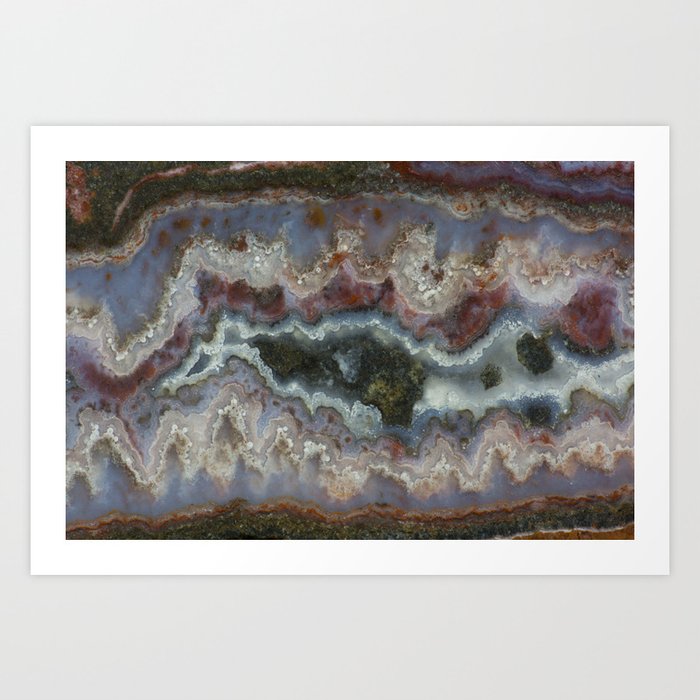 Cady Mountain Banded Agate Art Print by The Agate Hunter | Society6